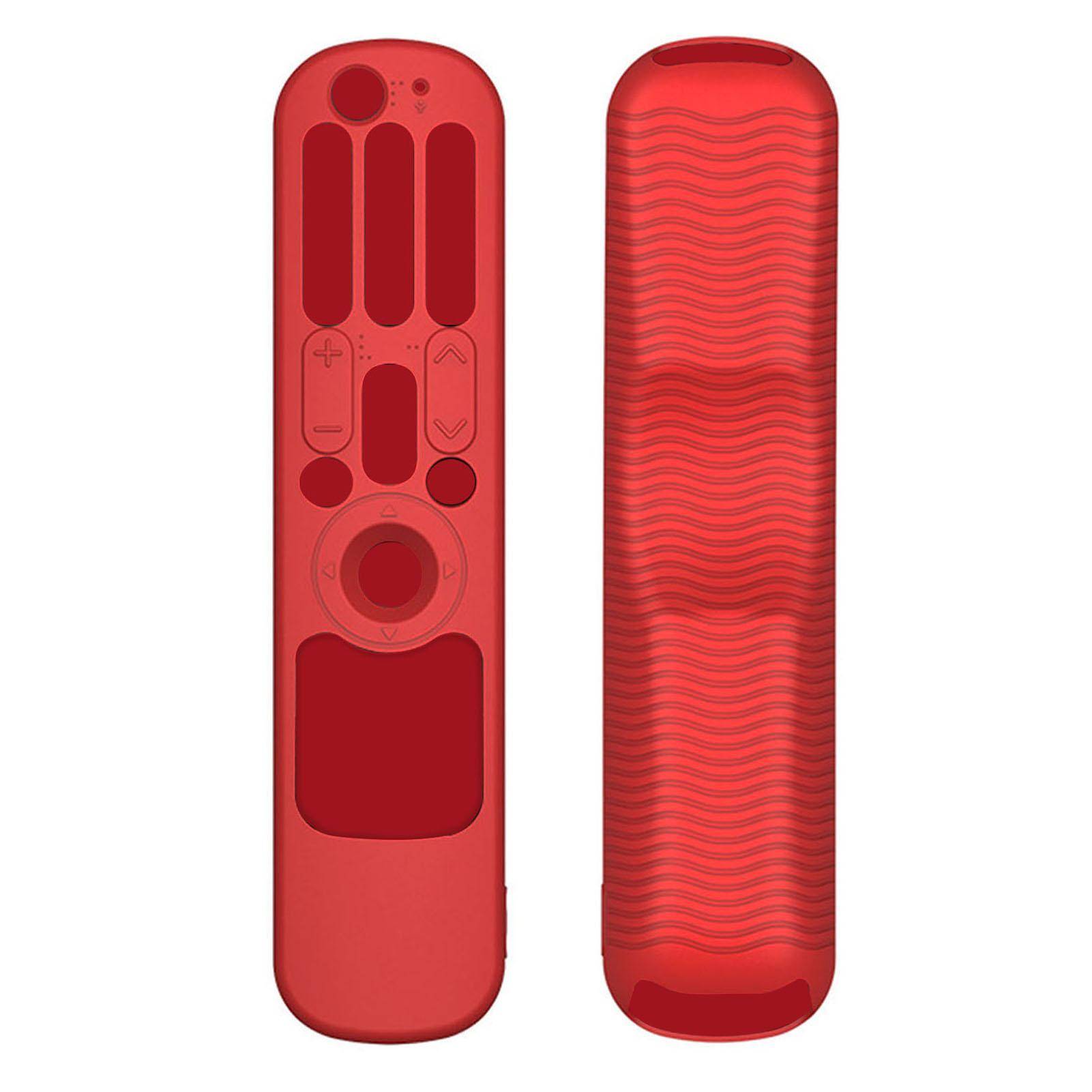 Remote Control Protective Case Soft Prevent Slip Full Wrap Silicone TV Remote Cover for LG AN röd