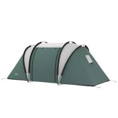 Campingtelt til 4-5 personer, letvægts, vandafvisende familietelt med 2 værelses sidedørsvinduer, telt med 3000 mm vandsøjle, tu