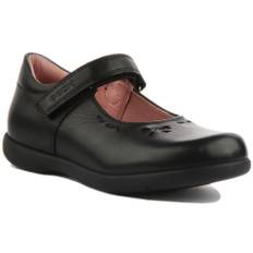 Geox Naimara Girl School Shoes In Black For Kids - 8.5 UK - 26 EU - 9 US / Black