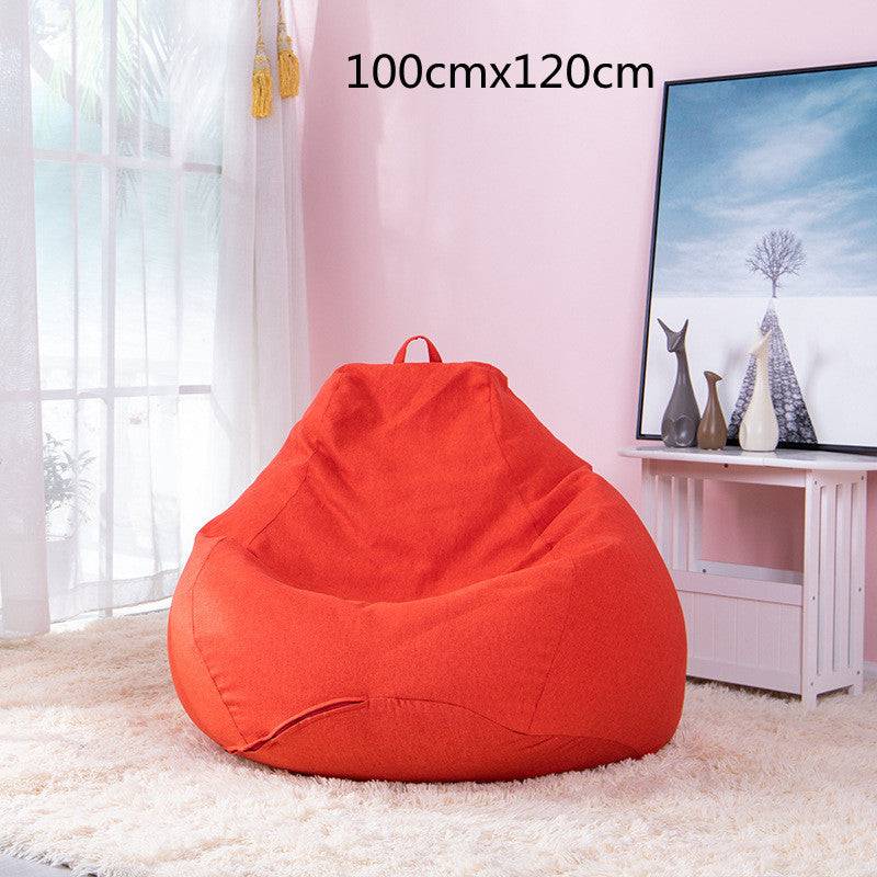 Comfortable Soft Giant Bean Bag Chair - Red / 100X120cm (100X120cm)