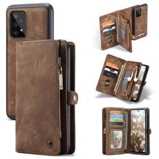 CaseMe Samsung Galaxy A53 Rymligt plånboksfodral med många kortfack, Brun