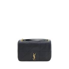 Saint Laurent, Taske, Dame, Sort, ONE SIZE, Uld, Jamie Skuldertaske med YSL Logo