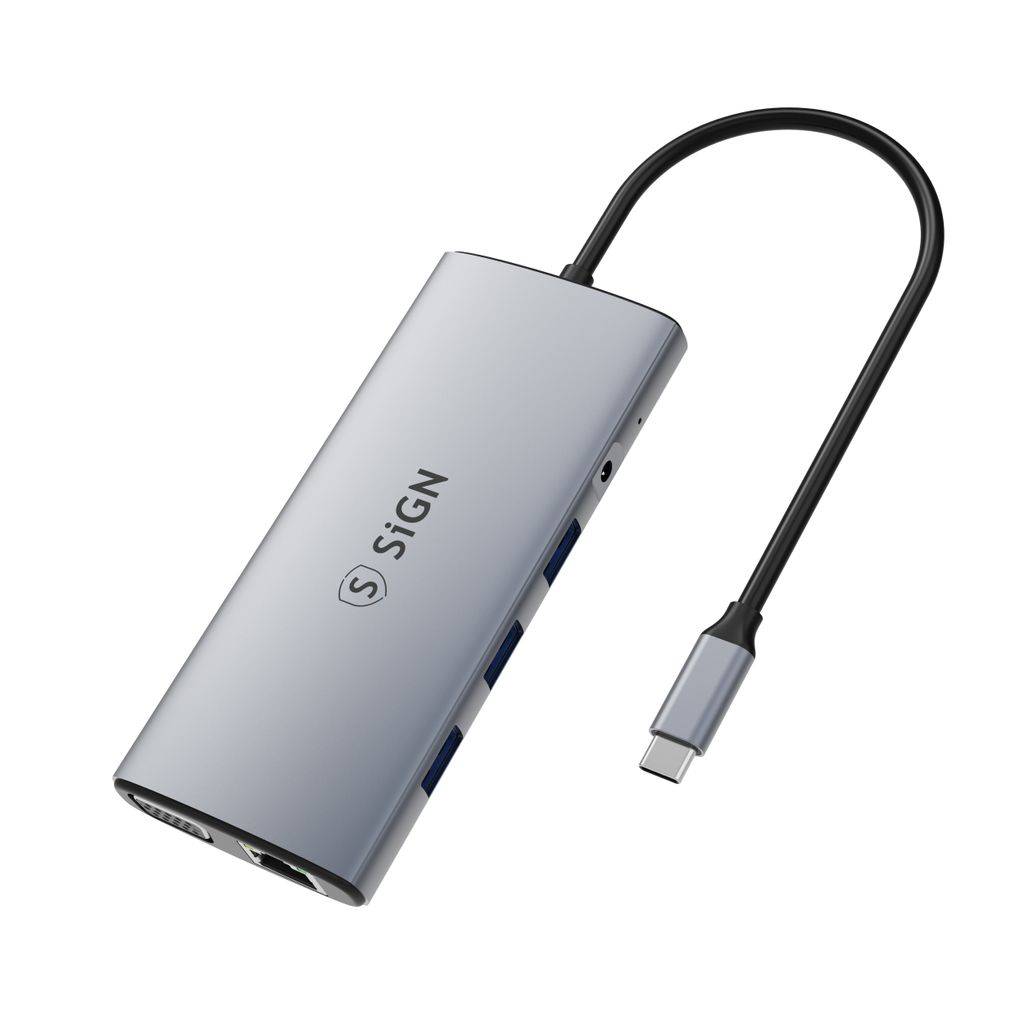SiGN 11-i-1 Hub USB-C till Multiport Silver