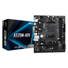 ASRock A520M-HDV - Motherboard - micro ATX - Socket AM4 - AMD A520 Chipsatz - USB 3.2 Gen 1 - Gigabit LAN - Onboard-Grafik (CPU erforderlich)