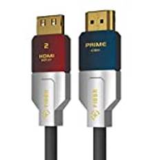 FIBBR 8K HDMI 2.1-kabel 33FT/10M, 48Gbps HDMI-kabel 8K @60HZ、4K @120Hz och 10K @120Hz DSC UHD-skärm