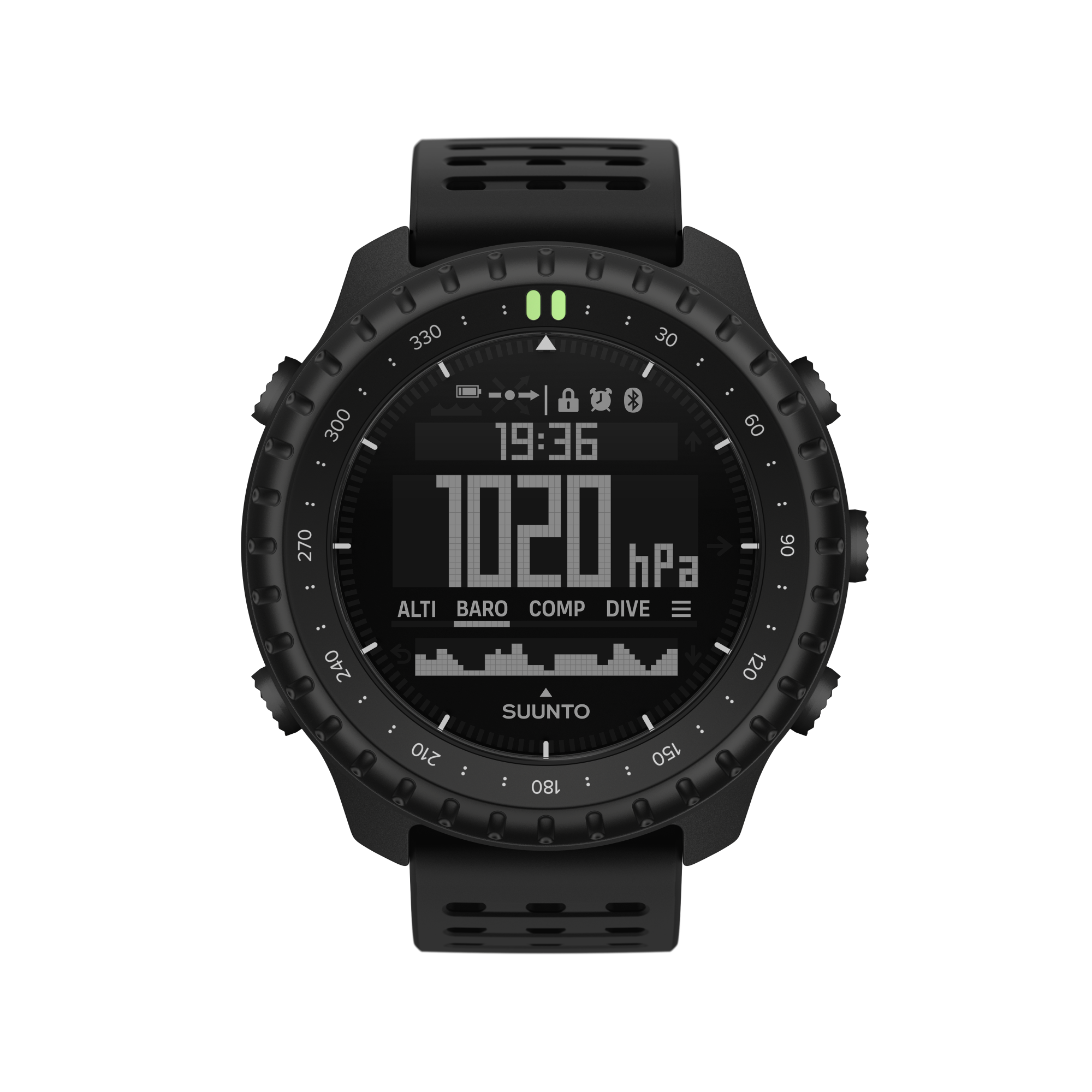 Suunto Core 2 All Black outdoor watch.