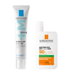 La Roche-Posay Breakout-Fighting Daily Defense Set: Effaclar Duo+M Corrective Care and SPF50+