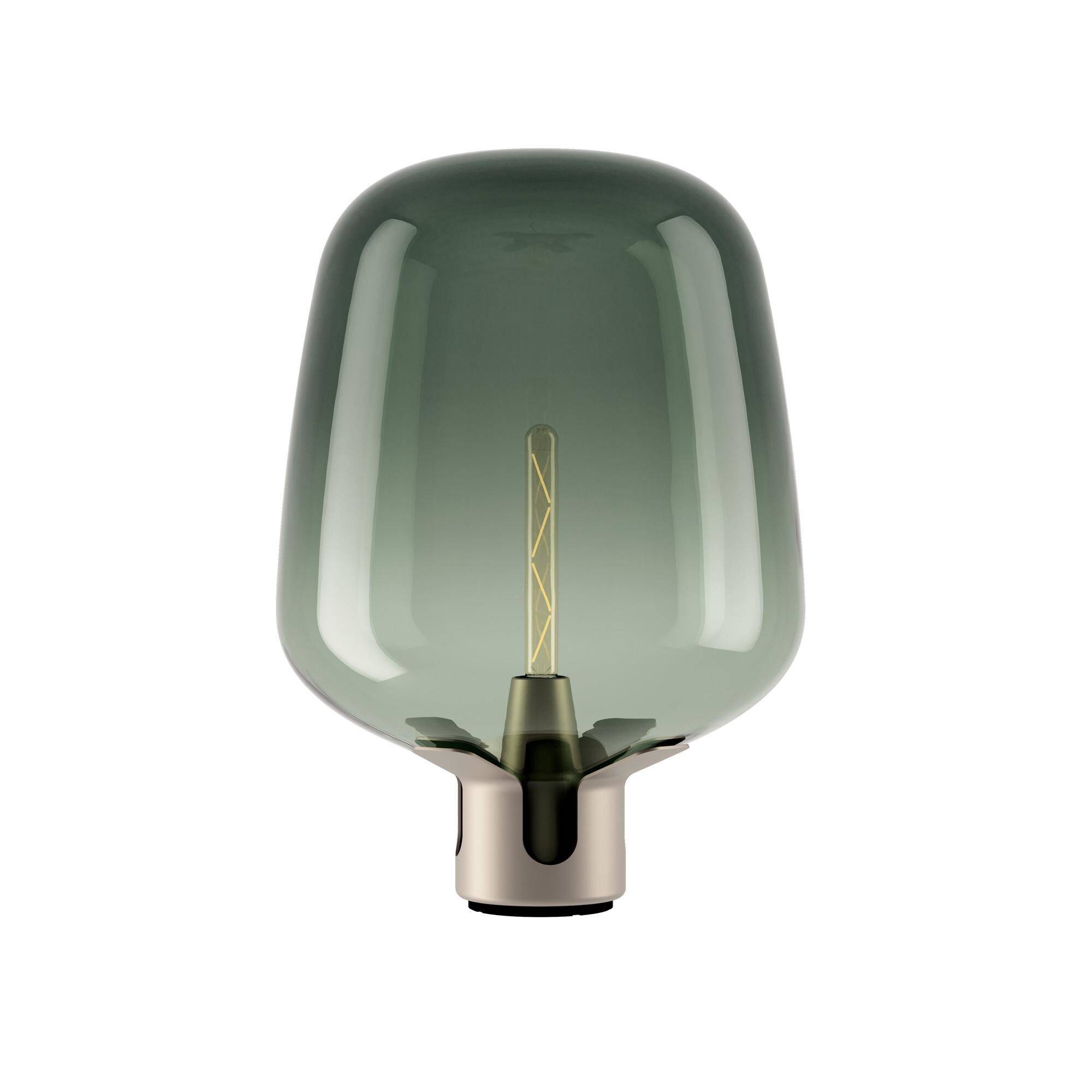 Flar Bordlampe Stor Champagne/Turkis.
