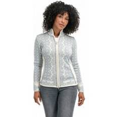 Dale of Norway Christiania Jacket - Merinojacka - Dam Off White / Metalgrey XL
