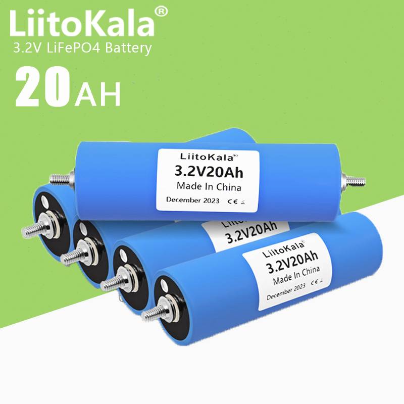 1-32PCS LiitoKala 3.2V 20Ah high capacity Deep cycle Lifepo4 Battery for 12v 24v 48V Li-ion Battery Rechargeable Battery Pack