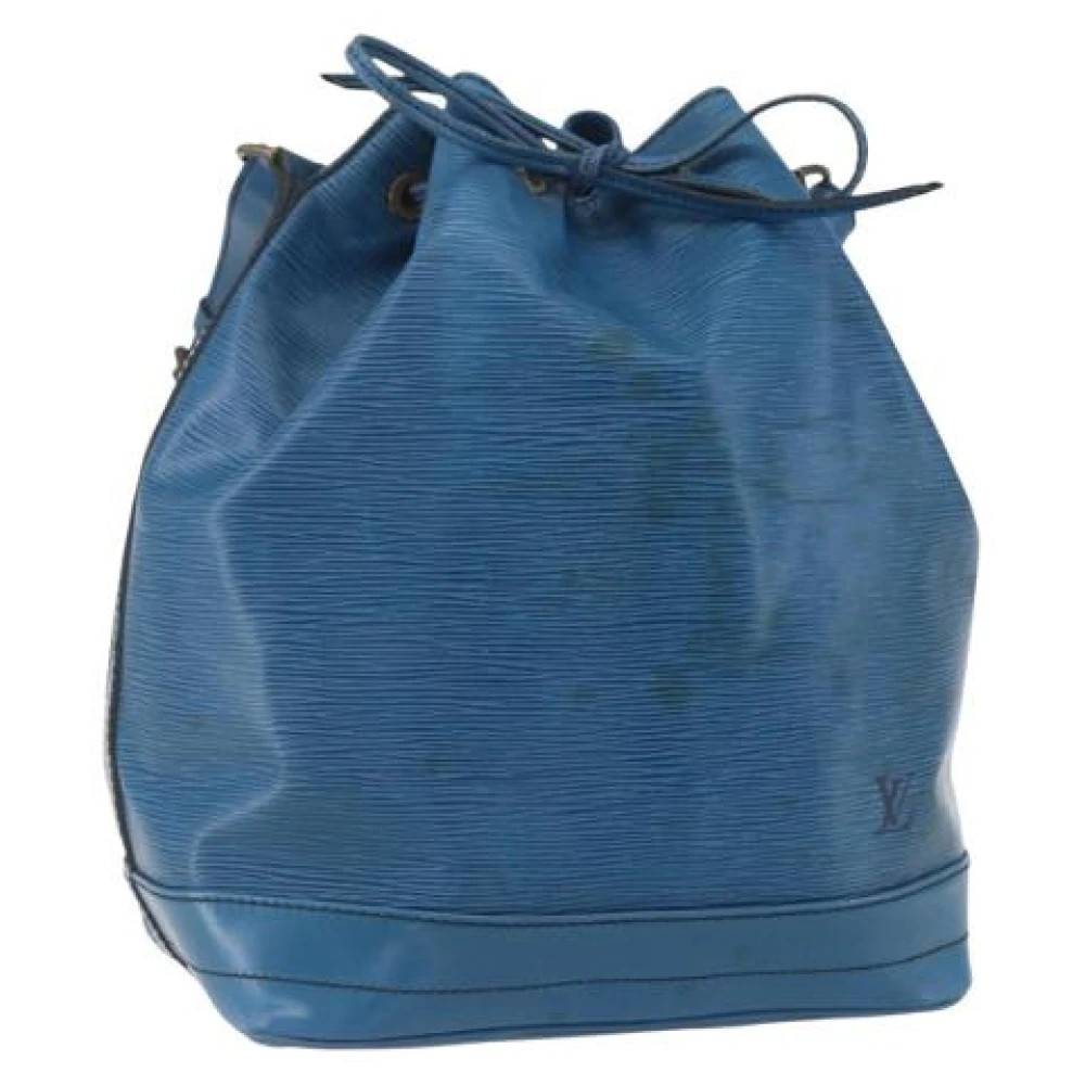 Louis Vuitton Vintage Pre-owned Bucket Bag - Vintage - Dame - Blå - ONE SIZE - Læder