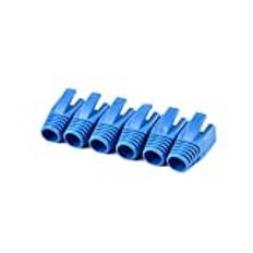 50 Pcs Cat7 Cat7A Cat8 Strain Relief Boot, RJ45 Plug Connector Cover Modular Network Plug Connector Cap Cable Connector Boots, Blue