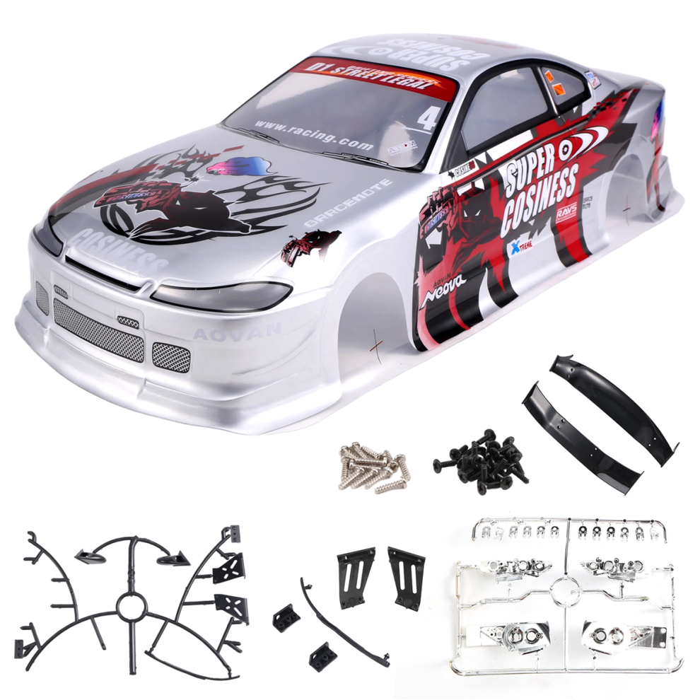 1/10 RC-bil karosseri-modifikation 190 mm til gade-drift for S15