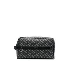 Versace - necessär med logotyp - herr - kalvskinn - one size - Svart