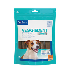 Virbac VeggieDent FRESH. Tyggestænger til hunde. SMALL 5 til 10 kg. 6 poser x 224 g.