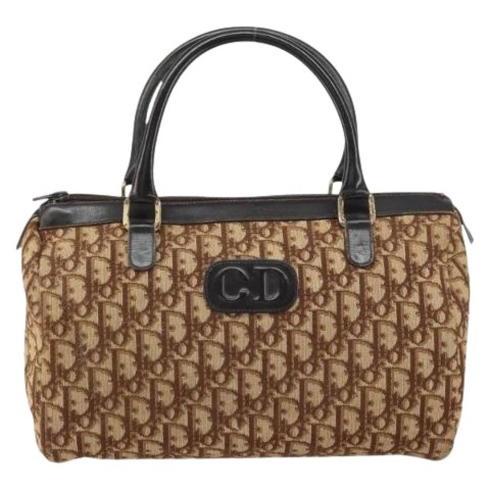 Dior Vintage Pre-owned Vintage CD Trotter Håndtaske - Vintage - Dame - Brun - ONE SIZE - Uld