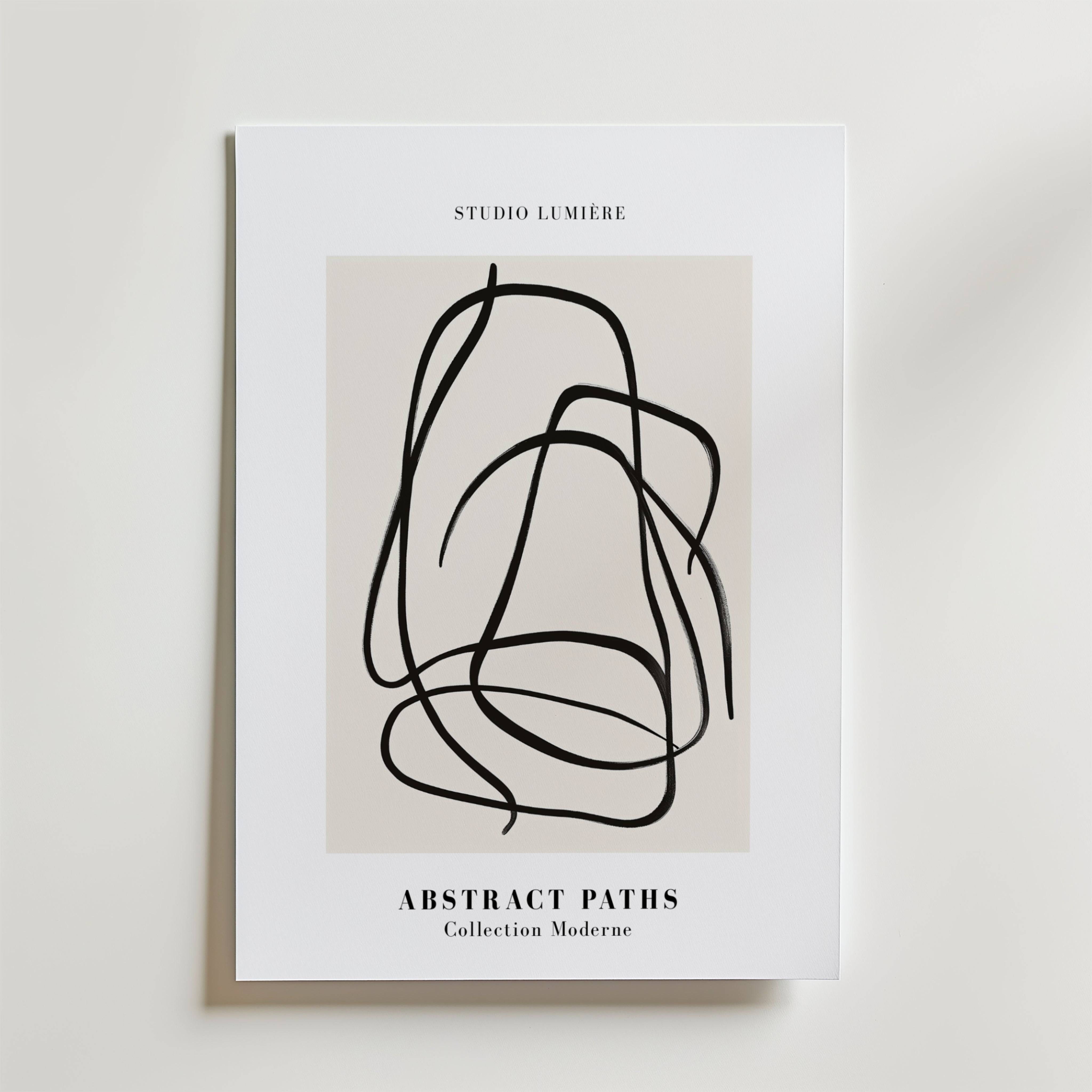 Fluid Lines Poster - Premium Canvas 21x30 cm