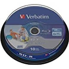 Verbatim 43804 25 GB 6x BD-R SL Datalife Wide Inkjet utskrivbar 10-pack spindel