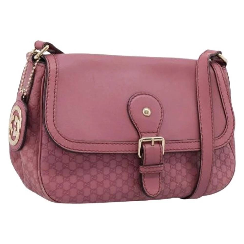 Gucci Vintage Pre-owned Vintage Micro Small GG Canvas Skuldertaske - Vintage - Dame - Lyserød - ONE SIZE - Uld