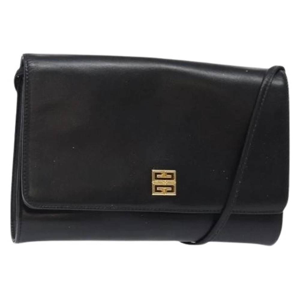 Givenchy Pre-owned Pre-owned Læder Skuldertaske - Vintage - Dame - Sort - ONE SIZE - Uld