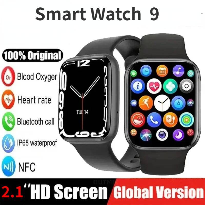 Ny GPS Smart Watch Herr För Apple Watch 9 Series Always On Display Kroppstemperatur BT Call NFC Dam Smartwatch För IOS Android