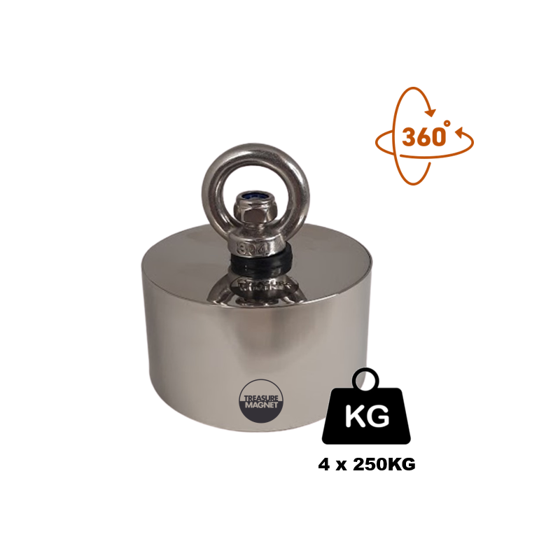 Fiskemagnet 360grader - PUNISHER 1000KG