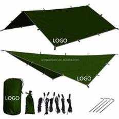 Woqi-Wholesale Folding Waterproof RipStop Nylon Rain Fly Hammock Tarp Cover Tent Shelter Sunshade For HikingTravel