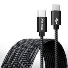 CLEEFUN Lång USB C till USB C kabel 10m 60W (20V/3A), USB 2.0 till USB Typ C Laddare Snabbladdningskabel för Galaxy S23 S22 S21 S20, i-Pad Pro/Air, Mac-book Pro/Air, Google-Pixel 7/7 Pro/6/6a