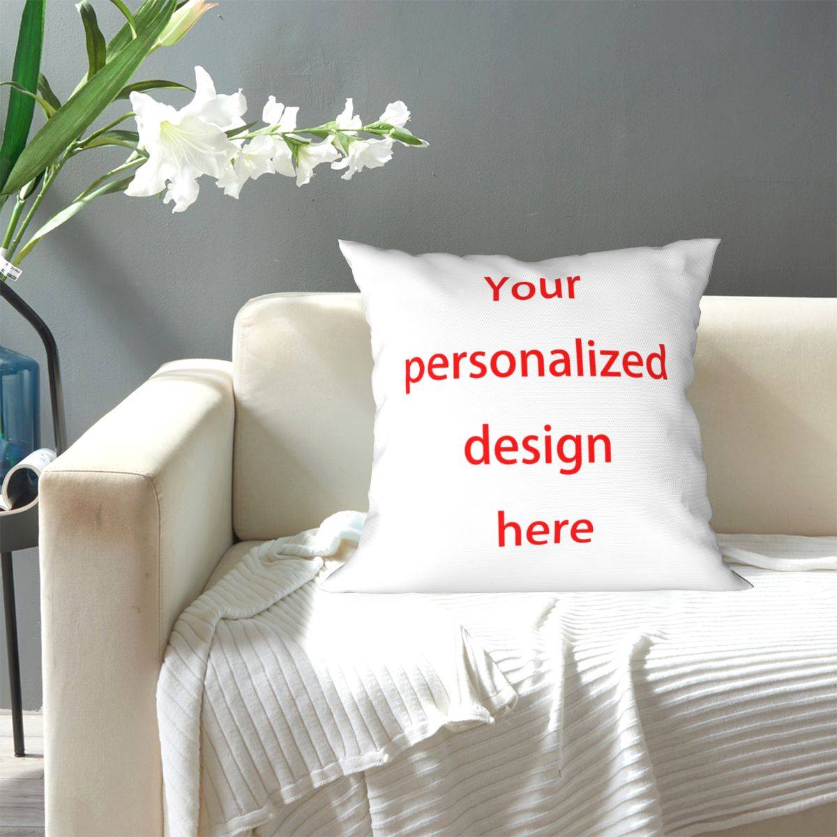 Customized Custom Square Pillowcase Pillow Cover Cushion Decor Comfort Throw Pillow for Home Bedroom