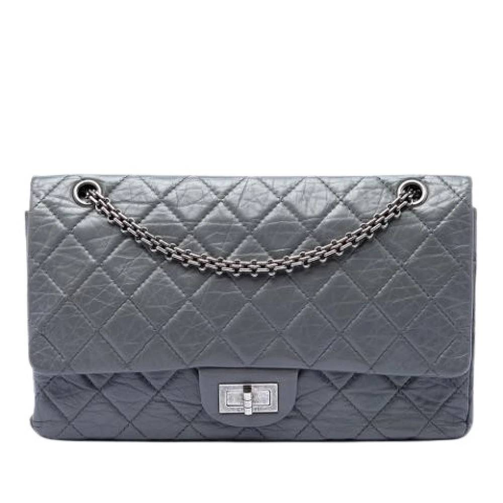 Chanel Vintage Pre-owned Laeder chanel-tasker - Vintage - Dame - Grå - ONE SIZE -
