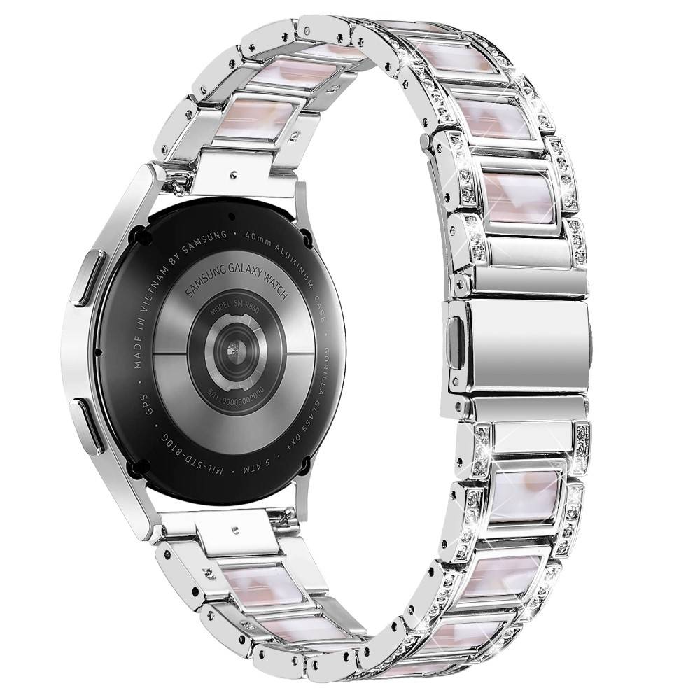 Diamond Bracelet Samsung Galaxy Watch 7 44mm Silver Pearl