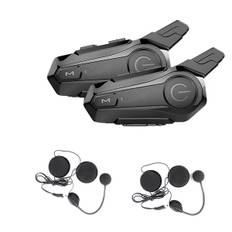 2 stk. Bluetooth Intercom Motorcykel Halvhjelm Bluetooth Headset til 2 Rider Intercomunicador Wirel-WELLNGS