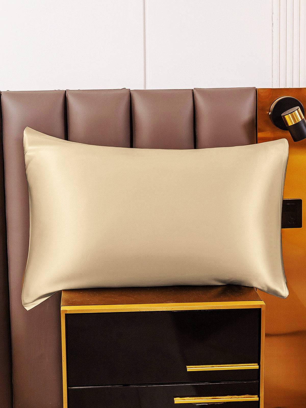 19Momme 100% Mullbärssilke Örngott - Kuvertförslutning - Beige / 50x75cm