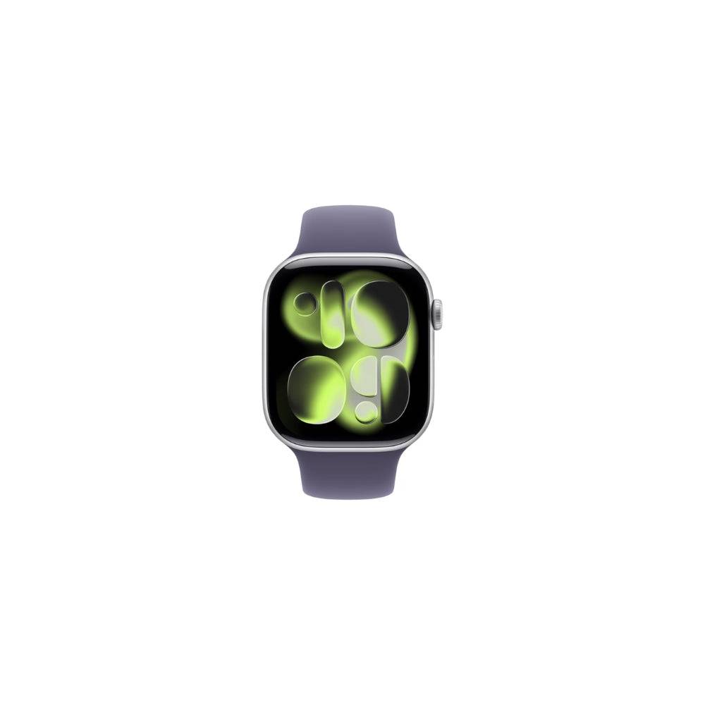Apple Watch Series 11 GPS 46mm Silver Aluminium Lila Sportband M/L