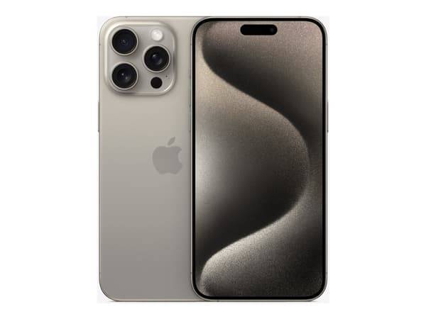 Apple iPhone 15 Pro Max - 5G smartphone - dual-SIM / Internminne 256 GB - OLED-skärm - 6.7" - 2796 x 1290 pixels (120 Hz) - 3 st. bakre kameror 48 MP