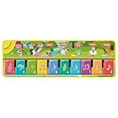 Musikmatta 43 x 14 söt baby djurgolv pianomatta tidig utbildning interaktiv musik tecknad matta Touch Play piano barnmat roliga leksaker lärande leksaker för varken
