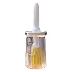 Oil Brush High Temperature Resistant Food Grade Silicone Pastry Basting Brush with Bottle White vit