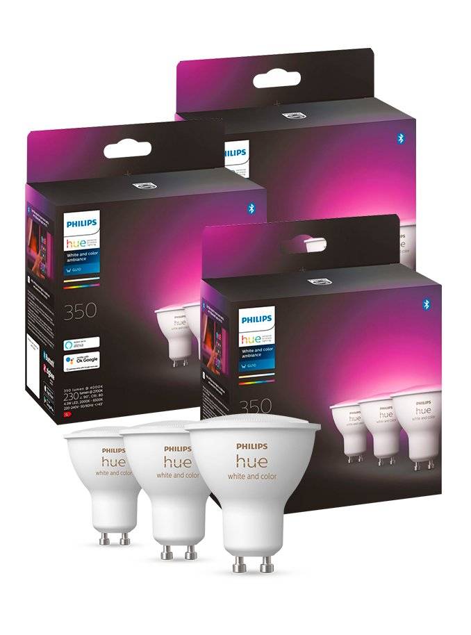 Philips Hue Color LED spot - GU10 - 9-pak (NY 2024 MODEL)