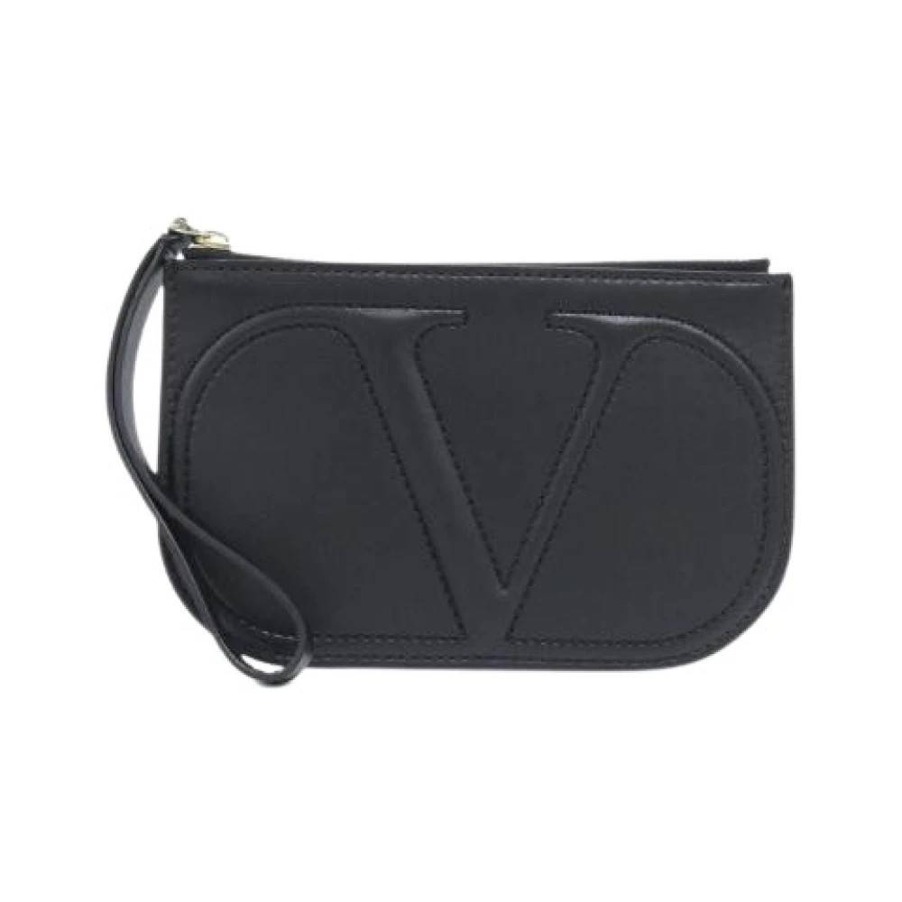 Valentino Vintage Pre-owned Læder Skuldertaske - Vintage - Herre - Sort - ONE SIZE - Uld