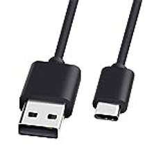 USB-C laddningskabel för Sony WH-1000XM4 WH-1000XM3 WF-1000XM3 WH-XB900N WH-CH510 WI-1000XM2 WI-C200 WI-XB400, AKG Y400 Y600NC, Momentum 3, Bose NCH7700 Trådlösa hörlurar (3,3 FT svart)