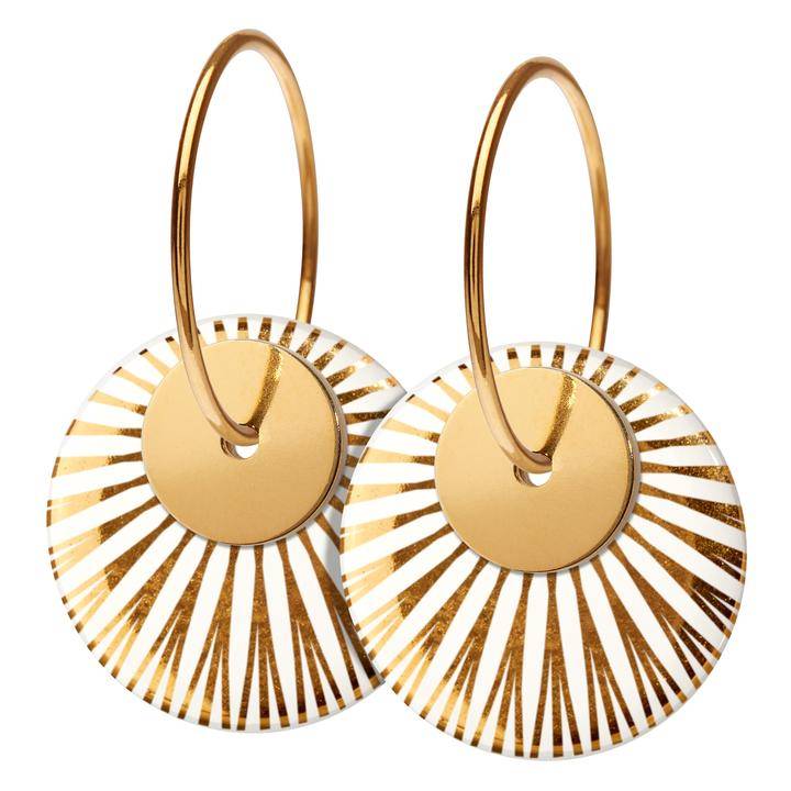 Scherning - Splash Duo Øreringe, Golden Glow