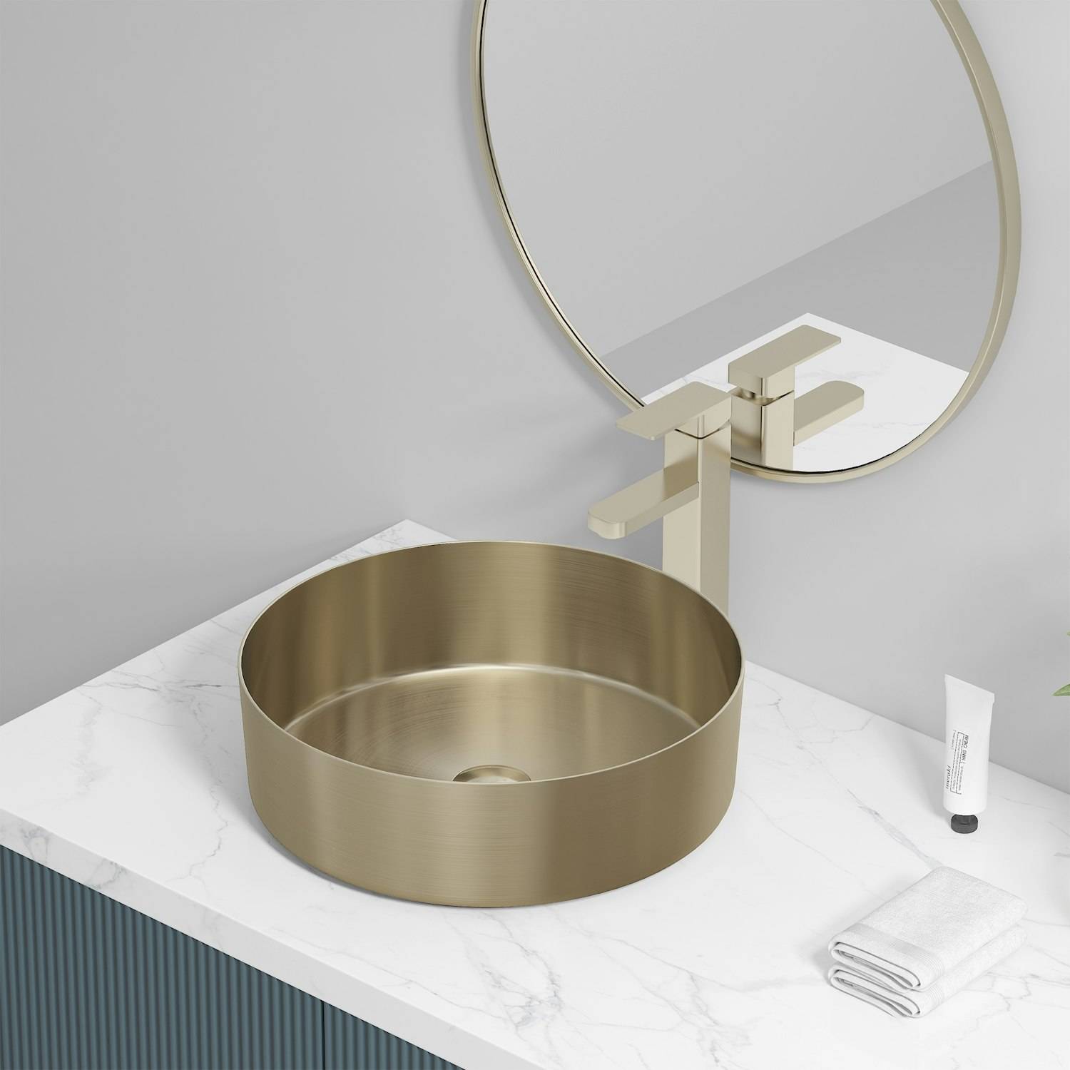Tvättställ Bathlife Juvel Borstad Guld