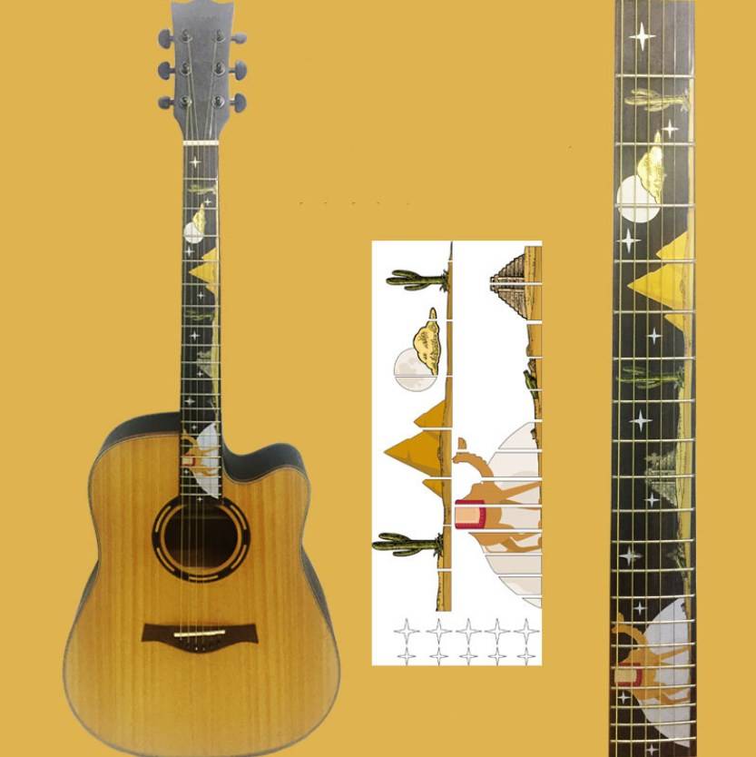 Gitarr greppbräda dekaler inlägg klistermärke gitarr hals headstock guitarra bas ukulele tunn klistermärke guitarra tillbehör - 17