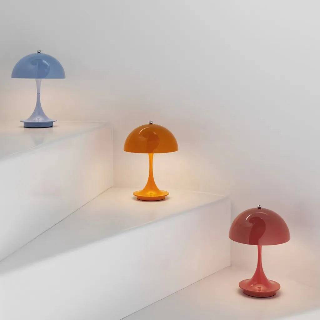 ShroomLite - Svampformad Modern LED Bordslampa - Svart