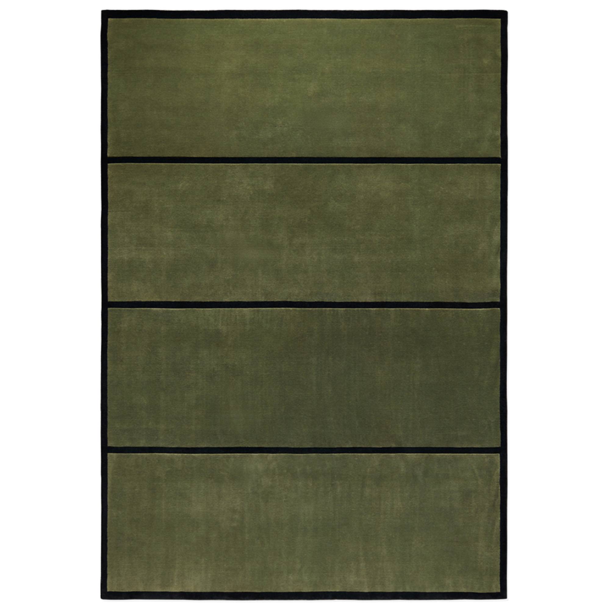 Nordic Knots - Norr Mälarstrand 01 Green/Black 200 x 300 cm - Mønstrede tæpper - Andreas Martin-Löf - Uld
