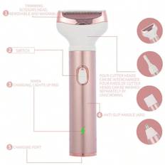 Multifunctional 4 In 1 Shaving Foil Smooth & Silky Body & Bikini Kit, Cordless Bikini Trimmer And Shaver For Women