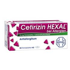 CETIRIZIN HEXAL Filmtabletten bei Allergien - 50 St