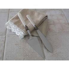 Chic Antique Cake Server & Knife Set of 2 Mother-of- Pearl