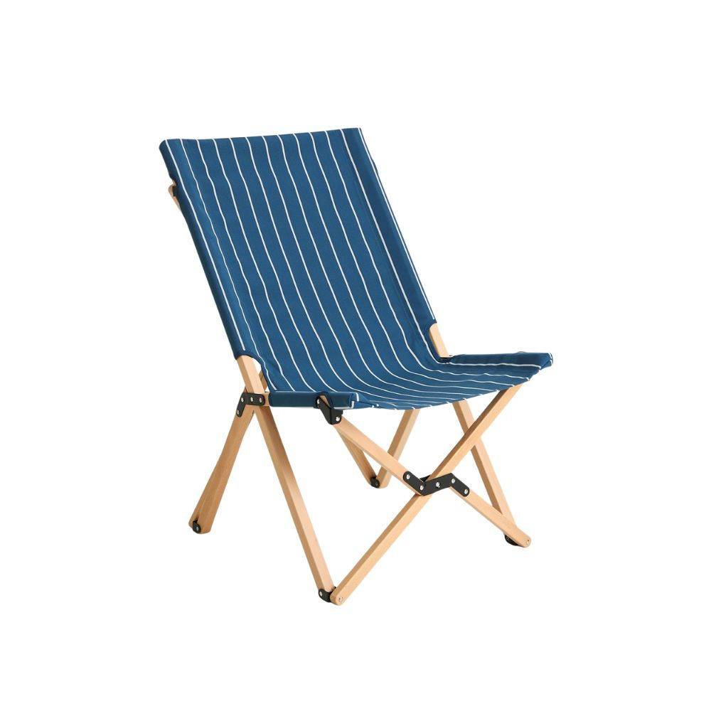 HAY Outdoor Market Folding Chair Trädgårdsstol Blue With Beige Stripe