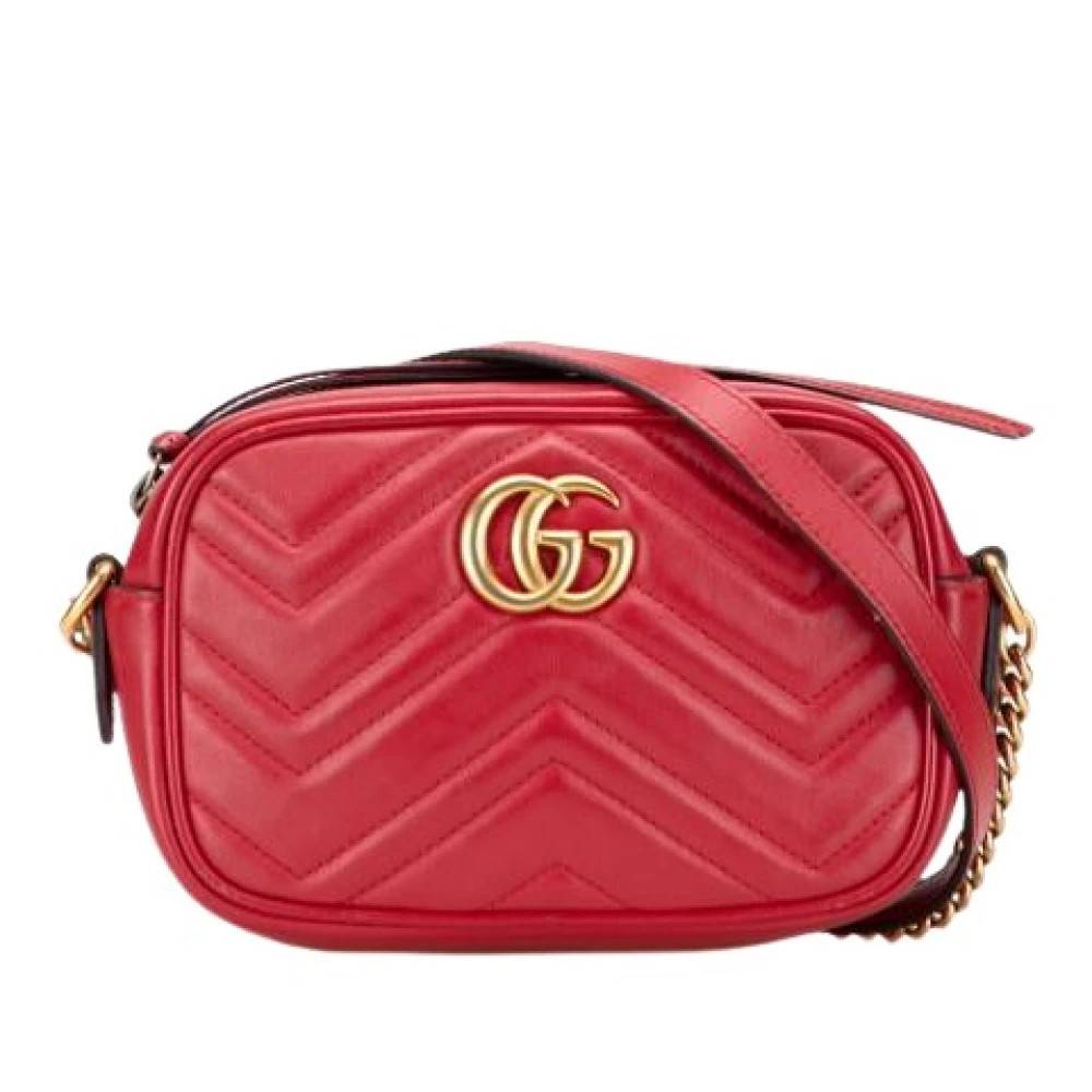 Gucci Vintage Pre-owned Vintage Crossbody Bag - Vintage - Dame - Rød - ONE SIZE - Læder